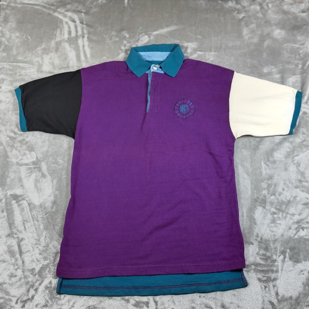 Vintage Macs Portland Brewing Rugby Shirt Mens Large Colorblock 90s Polo Dehen
